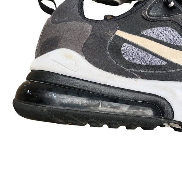 NIKE Air Max 270 React Black Vast Grey Size 4 - Picture 10 of 16